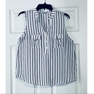 BLASHE Sleeveless stripes top shirt/ Size: L